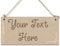 Personalised Hanging Plaque Your Custom Text Kraft Vintage Decorative Wooden Door Wall Sign Home Decor Add Any Message