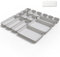 Schubladen Organizer Box Organizer Schubladen Ordnungssystem 16 Stk Küche Badezimmer Kosmetik Gewürz Aufbewahrung Organisation Drawer Kunststoff Büro Schreibtisch Trenner mit Silikonmatten (Hellgrau)