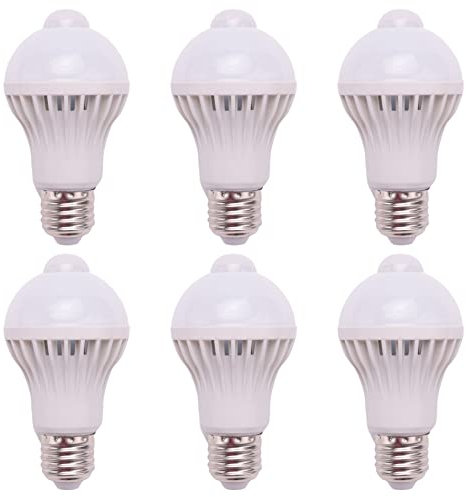 Carriere 6X E27 Led Bulb Light Motion Sensor Light LED PIR Motion Sensor Lamp Globe Bulb Light Lamp, 5W