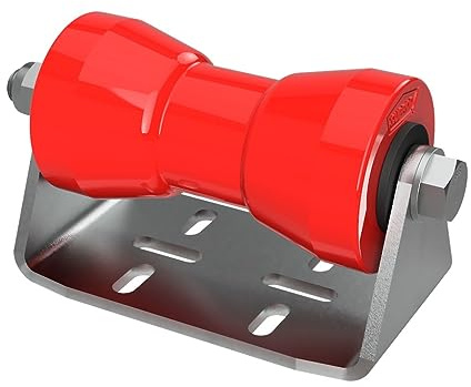 SUPROD Polyurethan Kielrolle mit Halter B Sliprolle Bootstrailer Sliphilfe verzinkt