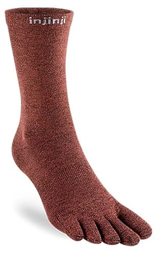 Injinji Unisex Liner Crew Socks, Rustic, S