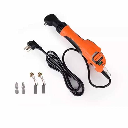 LeTkingok AC 220V Elektrischer 90-Grad-Winkelschraubendreher, 360°-Rotationseinstellung, 1,6–6mm Schraubendreher, 1200U/min