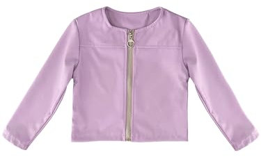 JOPHY & CO. Giacchetta Coprispalle Bambina Ecopelle a Maniche Lunghe (cod. 3071) (6 Anni, Rosa Zip)