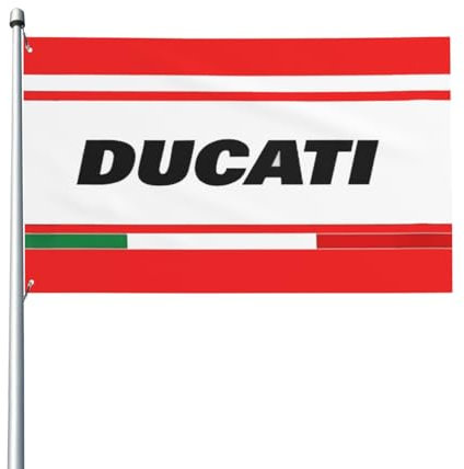 Compatible With Ducati Flagge, 90 x 150 cm, Außenflaggen, Gartenflaggen, Hausflaggen, Banner-Dekoration für Hof, Veranda, Rasen, Heimdekoration