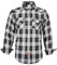TARAINYA Flanellhemd Herren Western Oktoberfest Schnappen Langarm Karohemd Holzfällerhemd Cowboy Regular Fit Schwarz Weiß L