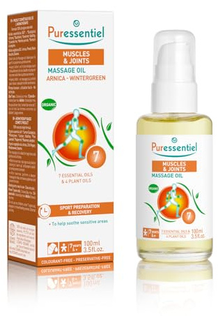 Puressentiel - Gelenke und Muskeln - Bio-Massageöl - Sportvorbereitung und Erholung - 100 ml