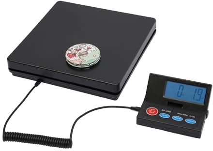 Garbenat Plattformwaage 50KG Elektronische Paketwaage 28 x 28 cm Briefwaagen mit LCD Wiegeindikator Kunststoff Digitalwaage elektronische Waage für Kleine Gegenstände