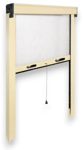 Briconess.com Insektenschutz-Rollo vertikal für Außen und Innen 100 x 160 cm - Bronze