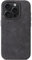 GOOD WILHELM Für iPhone 16 Pro Hülle Alcantara | Handgefertigtes Premium Alcantara Case | Magnetisches Laden (Qi) | Extra Kameraschutz | Leder-Alternative (Charcoal Grey, iPhone 16 Pro)