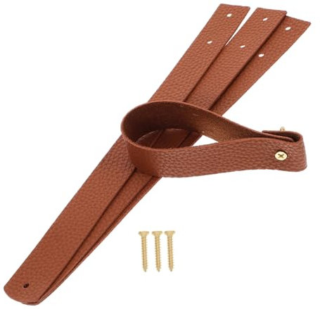 Alipis 4stücke Wandmontierte Kunstleder Schlaufen Für Gardinenstangen Kleiderbügel Riemen Zum Aufhängen Für Badezimmer Küche Schlafzimmer Wandhaken Halterungen