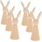 Cabilock 6 Pièces Lapin De Pâques De Poulet Lapin Artisanal Gadgets Enrouler Les Poussins Lapin Graffiti Tuyau De Climatisation Accessoires Creux Poussins Jouets Bois Beige