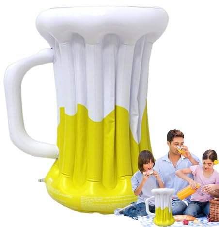 Lnhgh Hinchable | Jarra de Cerveza Hinchable y Enfriador de Bebidas, portátil de Gran Volumen como decoración de Fiesta Flotante para Barbacoa y Piscina
