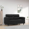 Snsowed 2-Sitzer-Sofa Schwarz 120 cm Kunstleder, Loungesofa, Sofas & Couches, Relaxsofa, Couch für Wohnzimmer, 359578