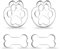 Pfote Ausstecher, 4 Stück Hunde Knochen Ausstechformen Set, Edelstahl Hundepfote Cookie Cutter Keksausstecher, Tier Plätzchen Backen Ausstechform, Plätzchenausstecher Geschenke für Kinder