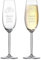 Lot de 2 Flutes Gravées Luxe avec Motif, x2 Flûtes à Champagne Personnalisées, 21cl