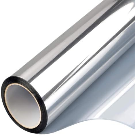 Window Film Heat Blocking, Mirror UV Control Films, Non-Adhesive Sun Blockings Layer, Daytime Privacy Tint Sheet, Heats Reflective Window Cover for Glass Doors Home Offices Use