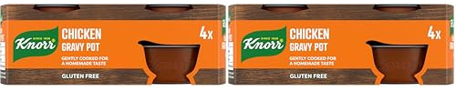 Knorr Chicken Gravy Pot free from artificial colours and preservatives for quick and easy chicken gravy that tastes homemade 32x 28 g (Pack of 2)