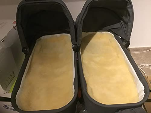 Lammfell-Kinderwagen Buggy Wiegeneinlage,35x80cm Öko-Gerbung aus einem fränkischen Familienbetrieb