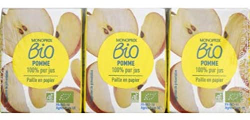 Monoprix Bio 100% pur jus de pomme bio - Les 6 briques de 20 cl