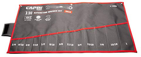 Capri Tools Rolltasche für Schraubenschlüssel, SAE, 13 Taschen