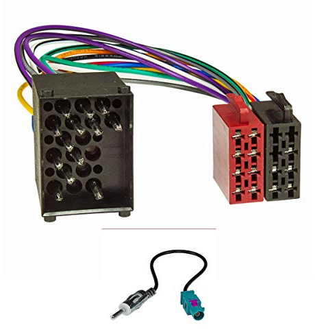 tomzz Audio 7004-008 Radio Adapter Kabel Set kompatibel mit BMW Mini mit Fakra Adapter auf ISO Norm