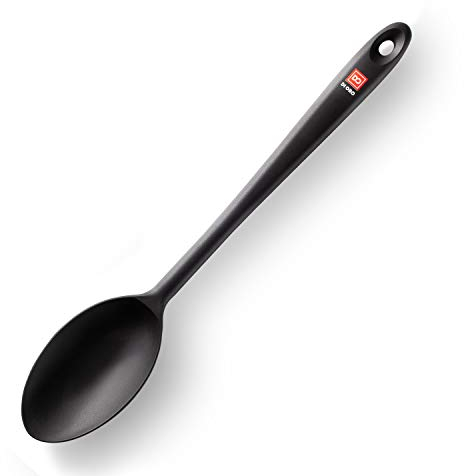 DI ORO® Seamless Series Solid Silicone Spoon - 315°C Heat-Resistant Rubber Non-Stick Kitchen Utensil for Mixing, Serving, Cooking and More - LFGB Certified and BPA Free Food Grade Silicone