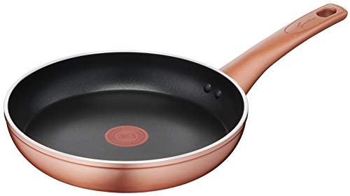 Lagostina cuivrée poêle, extérieur effet cuivre, aluminium anti-adhésif, diamètre 26 cm, noir