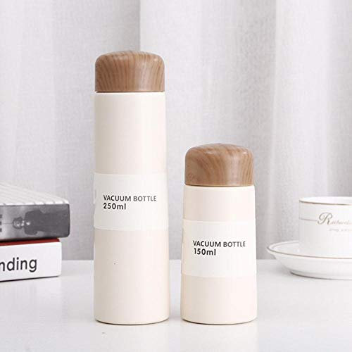 SAGIUSDM Mini 150ml And 250ml 304 Stainless steel Thermos Water Bottle Portable Vacuum Flask In Pocket With Tea Infuser Thermos Cup,White,250ml