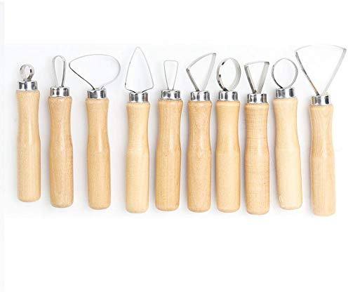 Argile Poterie Sculpture, 10 pcs Outils de Sculpture Polymères Sculpteurs Modélisation Sculpture Outil de Sculpture Poterie Artisanat Outils Ensemble Poterie Sculpture Cire Savon Modélisation Sculptur