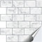 FoLIESEN 3D Fliesenaufkleber für Bad, Küche, Badezimmer - Marmor Weiß - Fliesen-Folie selbstklebend - Bianco Carrara, :4 Stück