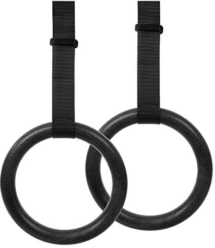 Sport-Tec Turnringe Gynmastikringe Gym Rings Training Outdoor aus Kunststoff inkl. Verstellbarer Gurte