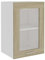 vidaXL Hängeglasschrank 2 Regalböden Hängeschrank Einbauküche Küchenzeile Küchenmöbel Oberschrank Küchenschrank Sonoma-Eiche 40x31x60cm Holzwerkstoff