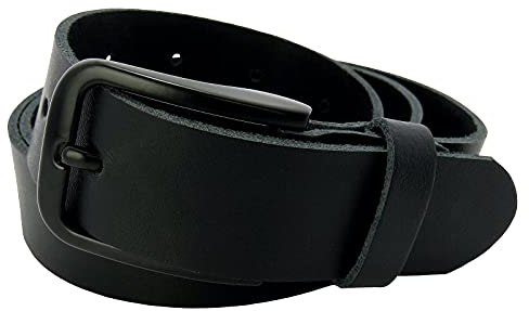 Ledergürtel Damen Herren 3cm breit echtes Leder Gürtel Handgemacht Jeansgürtel Rindleder MADE IN GERMANY NEU #3MB018T (95cm Gesamtlänge 105cm)