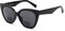 JM Classic Bifokal Lesebrillen Übergroße Cateye Stilvolle Sonnenbrillenleser für Damen Schwarz +2.5