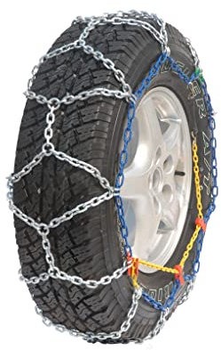 DQ-PP Schneekette | 4WD | 4,5 mm | 2 Stück | Reifen: 240 | Reifengröße:28-9x15 | Felgengröße 15 Zoll | Lastkraftwagen | Kastenwagen | Zubehör für Auto | Winterketten | Winterartikel | LKW