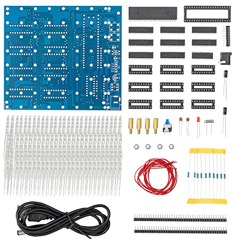 AZDelivery 3D LED Cube 8x8x8 Würfel Bausatz Lichtmatrix für Elektronik-labor Projekte programmierbares Lernset für Kinder und Jugendliche (3D16MINI-MULTI-KIT) inklusive EBook