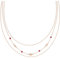 Amen Collana a Tre Fili Donna Argento 925 PVD Rose Gold CLANCURR3
