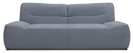 DOMO. collection Sofa Boho, 3-Sitzer Couch im Boho-Style, 3er Sofa, Bigsofa Garnitur Polstersofa, 224 x 109 x 81 cm (BxTxH), grau