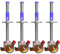AC Steigtechnik Gerüstrollen 125 mm mit Stahlspindel, passend zu Gerüsten von KRAUSE* und verschiedener Herstellerdoppelt gebremst, lotrecht stehend, Set mit 4 Stück,