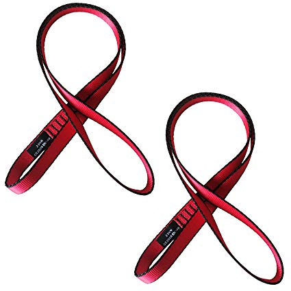18 mm hochfestes Nylonseil, Outdoor-Seil, für Outdoor-Aktivitäten, zum Befestigen von Anhängern, zum Sichern von Campingausrüstung, für Yogahängematten und Schaukeln (60 cm, Rot (2 Stück))