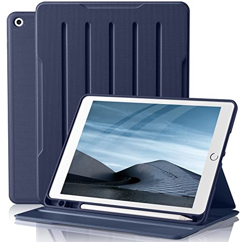 Vobafe Hülle für iPad 9. 8. 7. Generation, iPad 10.2 Hülle PU Leder Smart Cover mit Stifthalter, Auto Schlaf/Wach, Multi Winkel Ständer, Stoßfeste Schutzhülle für iPad 10.2 Zoll 2021/2020/2019