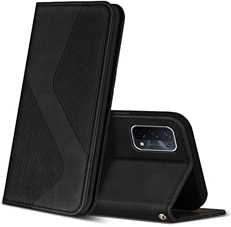 ZONNAVI Cover per Oppo A74 5G / Oppo A54 5G, Flip Custodia Pelle PU con [Slot Cart] [Supporto Stand] [Magnetica], Cover a Libro Portafoglio per Oppo A74 5G / Oppo A54 5G (Nero)