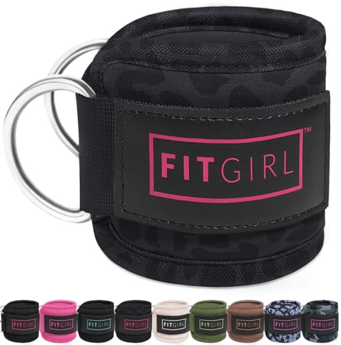 FITGIRL - Ankle Strap for Cable Training Equipment, Workout Cuff Attachment for Home & Gym, Butt Workouts - Kickbacks, Leg Extensions, Hip Abductors, for