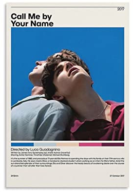 Call Me By Your Name minimalistisches Polaroid-Filmposter, Wandkunst, Leinwand-Kunstwerk, ästhetisch, 30 x 45 cm