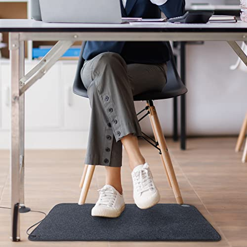 Heizteppich Heizmatte mit Antirutsch-Rücken für Zuhause oder Büro - beheizbar bis 55°C - Fußbodenmatte (50 x 80 cm)
