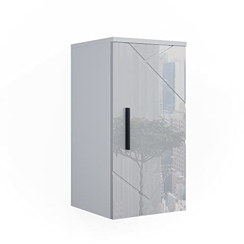 Vicco Badschrank Irma, Badezimmermöbel, Weiß Hochglanz, 30 x 59 cm
