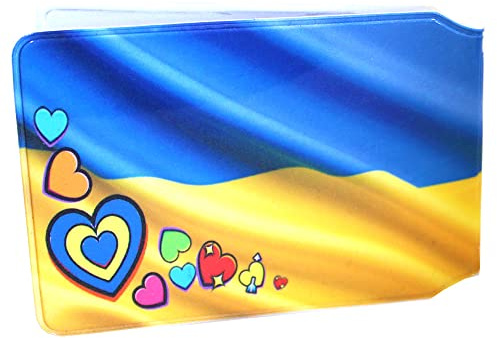 (80+ Designs) Bus Pass Wallet Credit Travel Rail Ticket Card Holder for Oyster Zip Business ID Card - Bifold - Party Bag Gift School Leaver (Ukraine)