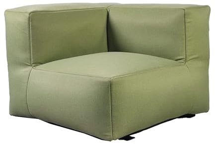 FINQA Nizza Sessel, Ecksessel, 87x87x64 cm, Outdoor Sitzgruppe in Olivgrün, Liegegarnitur Garten, Balkon und Terrasse