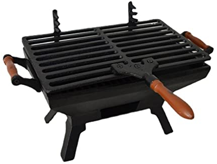 Kleine Faltbare Campinggrills, Tragbarer Holzbefeuerter Rechteckiger Holzkohlegrill, Rucksackgrill zum Kochen im Freien, Wandern, Picknicks