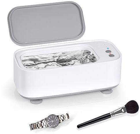 AMFUN Ultrasonic Cleaner Machine, 45KHz 300ML Ultrasonic Cleaner, Ultrasonic Jewellery Cleaner with 3 Digital Timer, Jewellery Cleaner for Cleaning Glasses Jewelry Watches Dentures Shaver Heads
